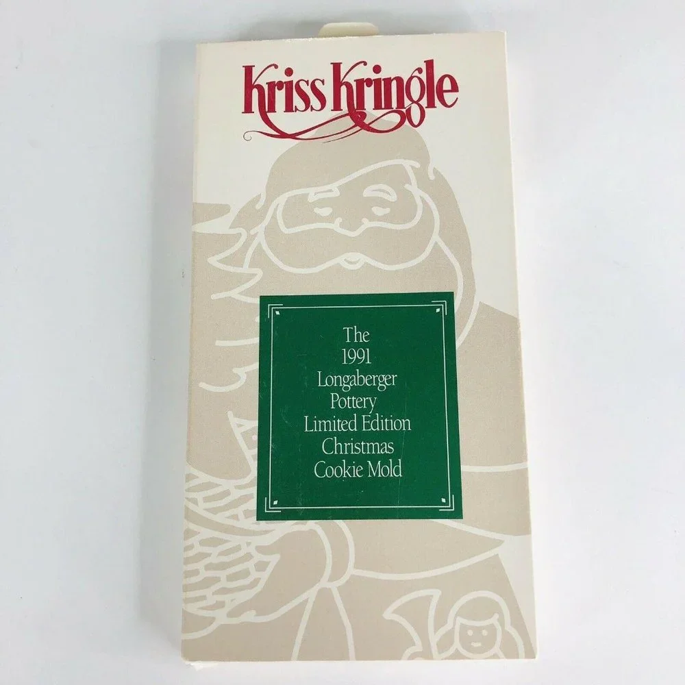 Longaberger Pottery Kriss Kringle Cookie Mold 1991‎